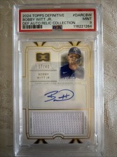 Bobby Witt Jr Auto Game Used Patch 2024 Topps Definitive #DARCBW PSA 9 /40