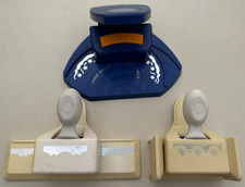 Lot 3 Martha Stewart Border Edger  Fiskars Circular Border Edge Paper Punches