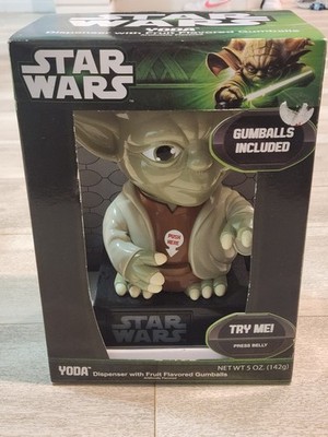 Disney Star Wars YODA Gumball Dispenser with Gumballs Sound & Light NEW IN BOX