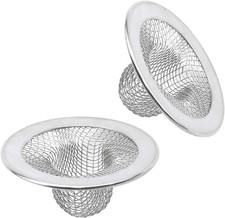 Kitchen Sink Strainer, 2Pcs Stainless Steel 2-Inch Diameter Mesh Round Filter