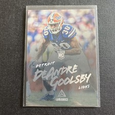 DeANDRE GOOLSBY 2018 Luminance ROOKIE CARD #128 Florida DETROIT LIONS. rookie card picture