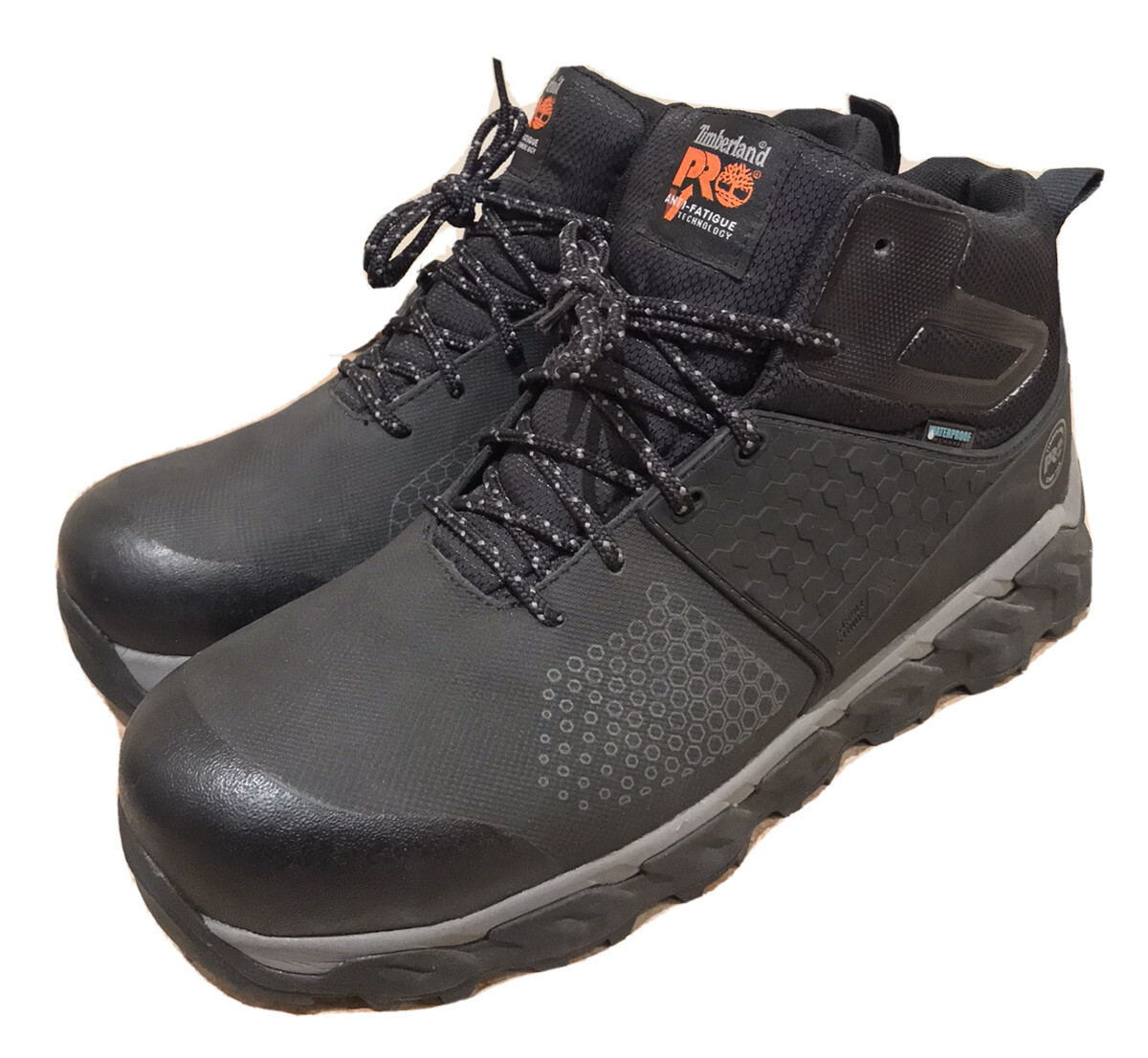 EUC Timberland A1KBW Anti-Fatigue Work Boots Tactical Black