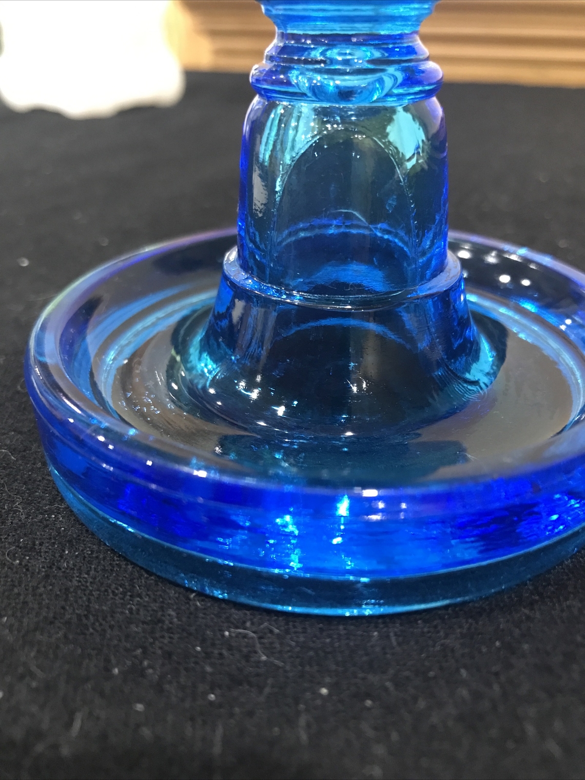 Antique Ice Blue No 300 Central Glass Miniature Oil Lamp SMITH II, FIG