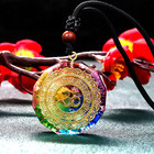 7 Chakra Necklace with Magnetic Energy Talisman - Natural Crystal Resin Pendant