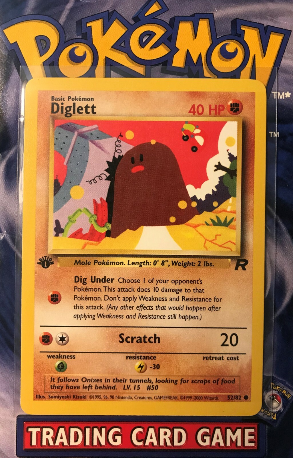 Pokémon Team Rocket 1st Edition #52 Diglett (NM)