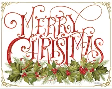 Christmas Holly Boxed Christmas Cards (1004909) - Festive Holiday Greeting Cards