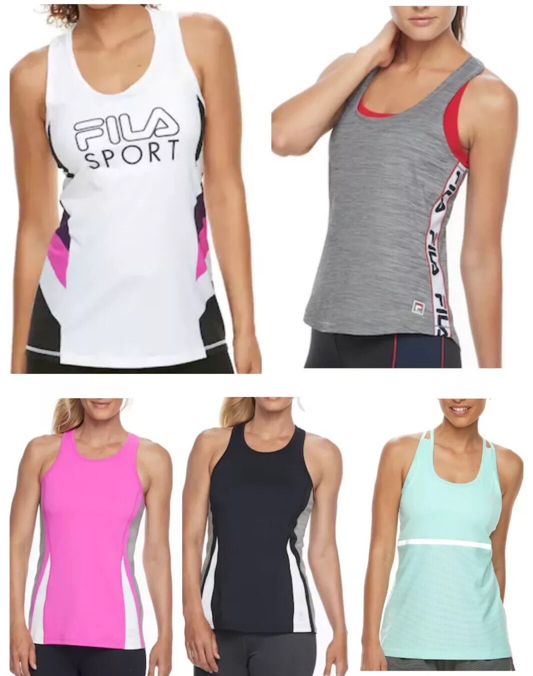 Nuovo FILA SPORT reggiseni donna canotta maglietta pantaloncini leggings XS S M L XL XXL