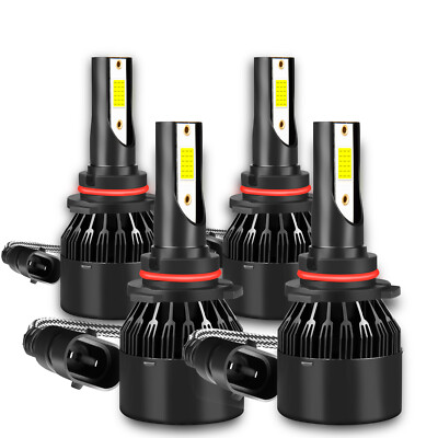 For Eagle Summit 1989-1992 Combo LED Headlight Bulbs High Low Beam 6000/8000K 4x