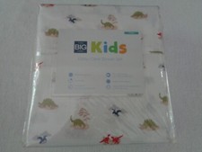 BIG ONE Kids 3-pc TWIN Sheet Set Fits to 16" mattress DINOSAURS - Cotton Blend
