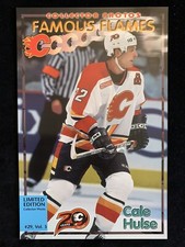1999-00 CALE HULSE CALGARY FLAMES NHL PROGRAM INSERT COLLECTOR PHOTO #29