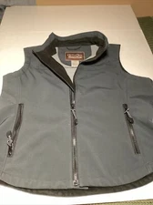 Cripple Creek Vest, Ranchwear, Men's Size Xxl, Full Zip, Polyester, Grey 