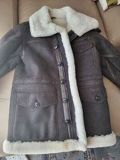 Burberry Brit Shearling Aviator Jacket (suede Real Leather Lamb Wool) $2734