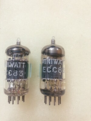 Philips Miniwatt ECC83 O Getter NOS Testing Matched Pair