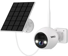 Solar Wireless Battery Powered Security Camera 4MP WiFi Audio for CCTV System