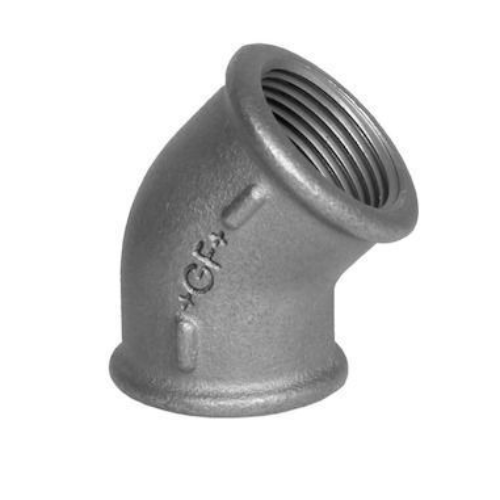 32nb (1.1/4"" inch) GF Galvanised Malleable Iron 45 Degree Elbow. Georg Fischer