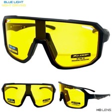Wrap Shield High Definition Blue Light Night Driving HD Yellow Lens SUN GLASSES