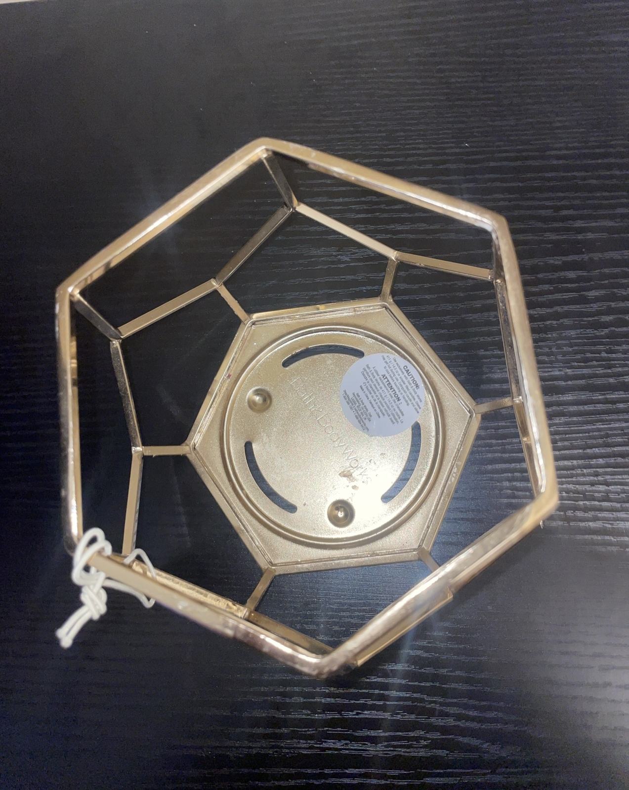 Bath And Body Works Three-Wick Gold Geometric Candle Holder