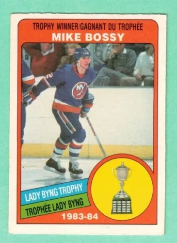 (1) MIKE BOSSY 1984-85 O-PEE-CHEE # 376 ISLANDERS EX/EX+  CARD (K0063)