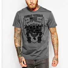 Military T-Shirt Army Navy Machine Gunner Sniper Paratrooper Infantry