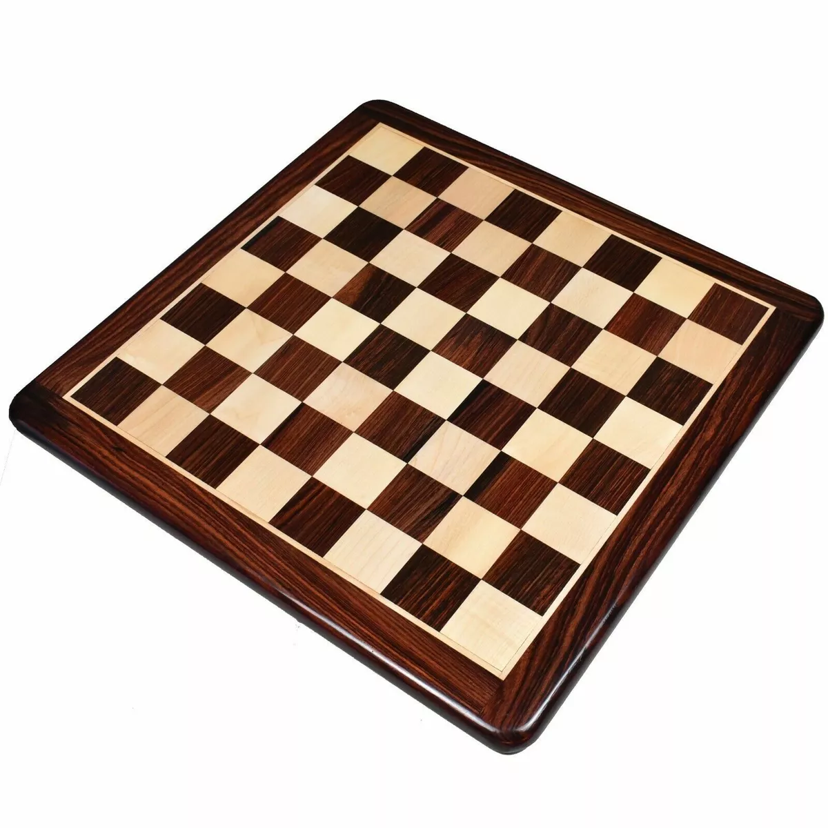 Classic Chess Board - Walnut Wood with Rounded Corners 16 in.