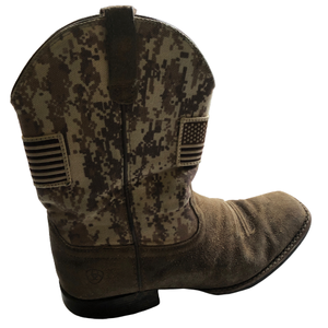 ariat camo flag boots