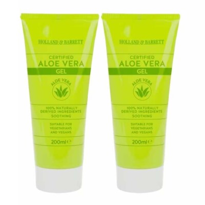 Aloe Vera Gel Organic Moisturising Natural Skin Treatment 2 x 100ml Pure |  eBay