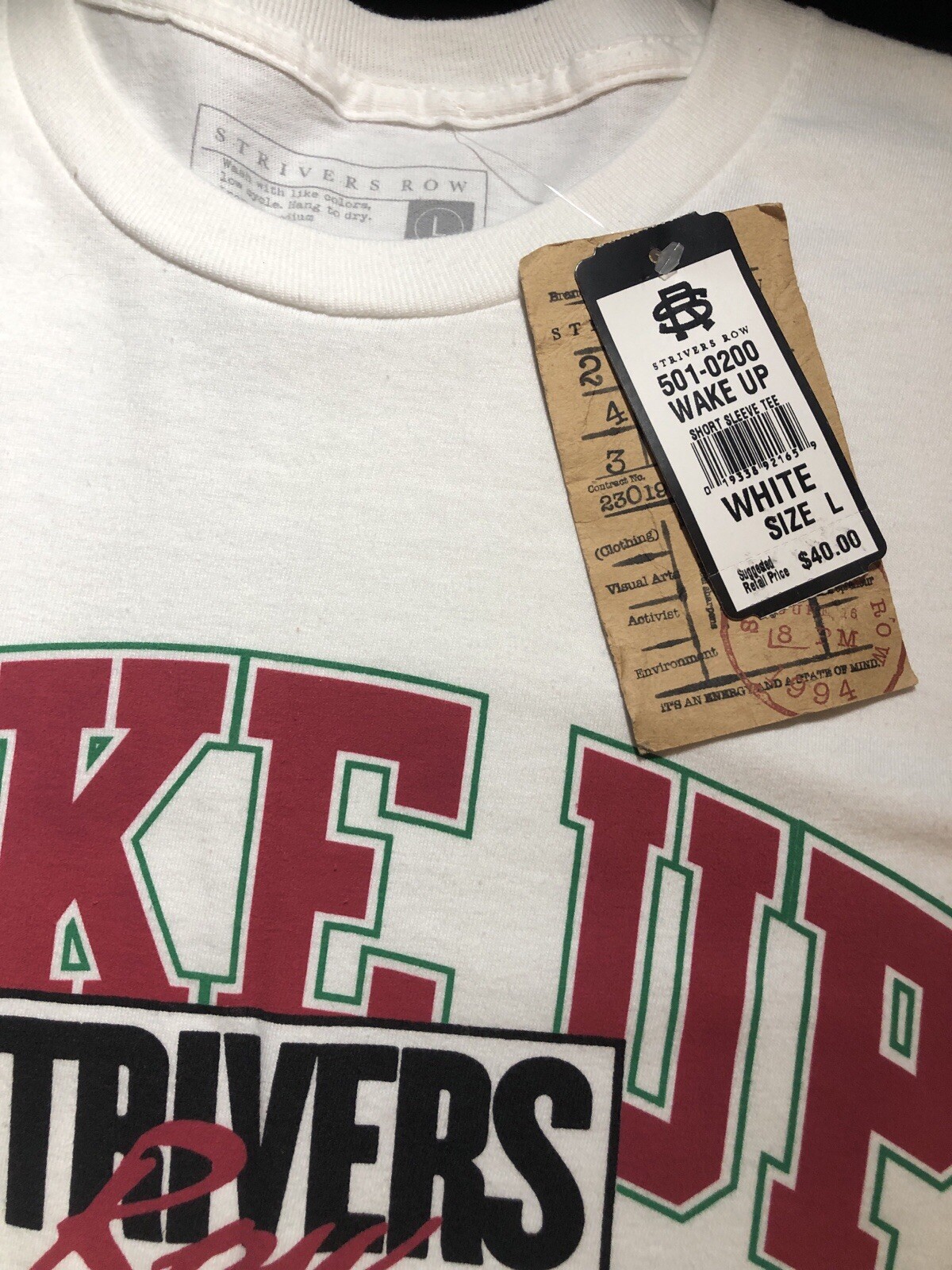 FILA Svegliati! La soppressione degli elettori è reale” STRIVERS ROW T shirt uomo taglia GRANDE nuova