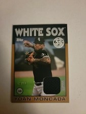 2021 TOPPS SERIES 1 1986 Gold PARALLEL JERSEY RELIC YOAN MONCADA  /50 White Sox