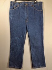 Vintage Levi's 517 Orange Tab Bootcut Jeans USA 42x34 40x30 Mens 90s Dark Wash