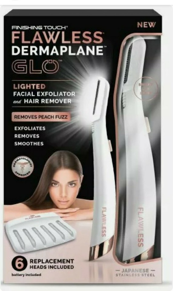 Finishing Touch Flawless Dermaplane Glo Lighted Facial Exfoliator