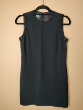 Lauren Ralph Lauren women's 6 sleeveless dress black crew neck back zip beaded