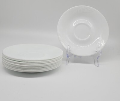 Corelle Impressions Windward White Embossed 10 Small Plates 6¼
