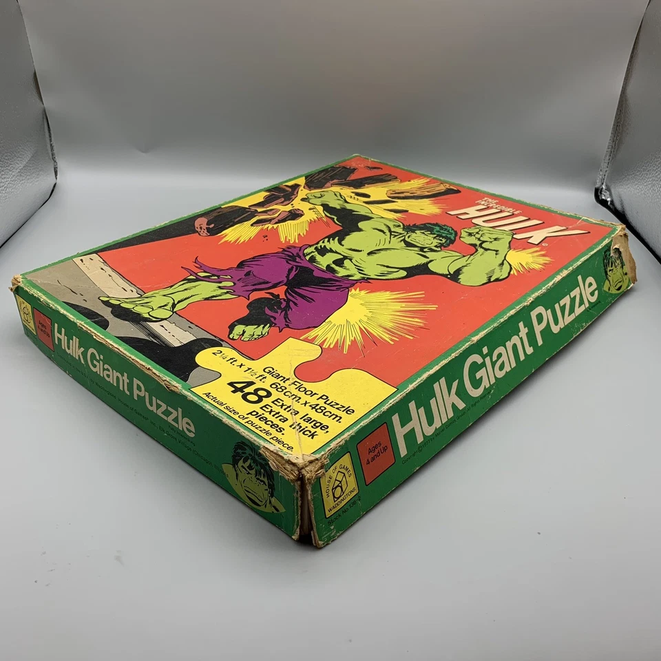 Vintage 1978 Marvel Comics Incredible Hulk Giant Floor Puzzle 48 Piece Complete - Image 3 of 4