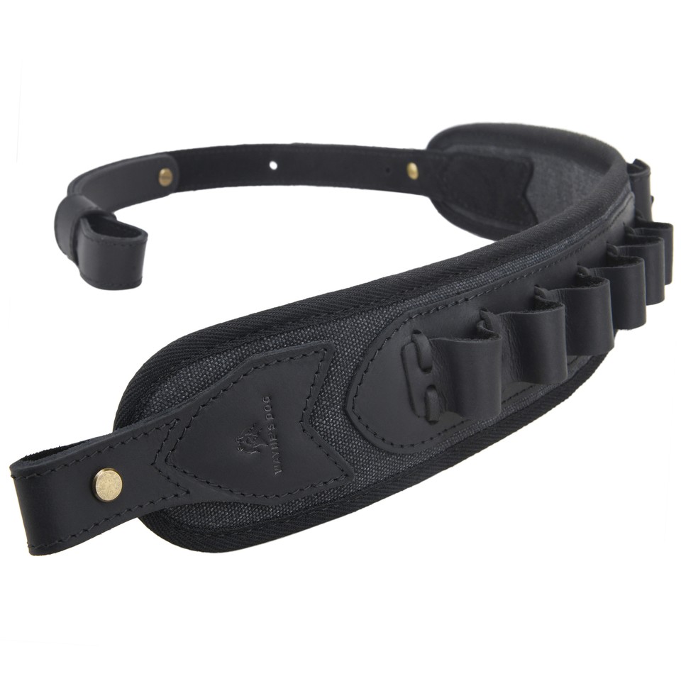 Leather Canvas Gun Shell Holder Slot Sling ,Shotgun Strap.30/30 .308 ...