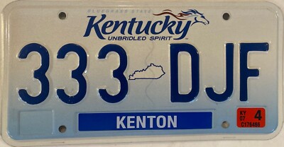 TRIPLE Digit 3 DJF 333 license plate repeating David Dana Daryl Darren Dean Dale