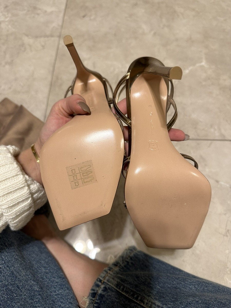 ジャンヴィット　ロッシ　38 ゴールド×ブラウン Gianvito Rossi ジャンヴィト ロッシ - ファッション通販