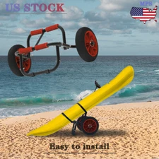 Folding small trailer boat cart inflatable boat tug rubber raft transport wheel