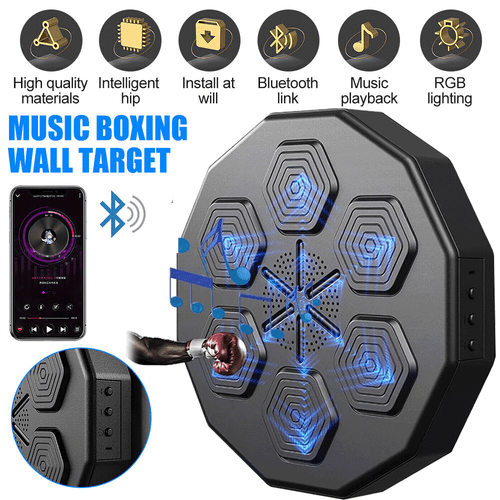 Music Boxing Machine Boxing Training Punching Glove Target React Exercise Indoor - Picture 2 of 12