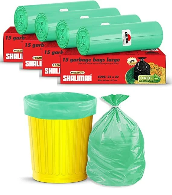 Shalimar Premium OXO - Biodegradable Garbage Bags 24 x 32 Inches (Large) 60  Bags