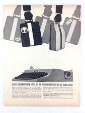 60s TYPEWRITER Vintage 1964 PRINT AD Olivetti Underwood Lettera 32 Portable