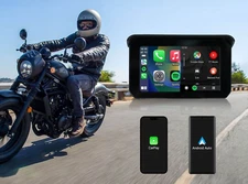 5" Motorcycles Touch Screen Navigator GPS Wireless CarPlay/Android Auto Adapter