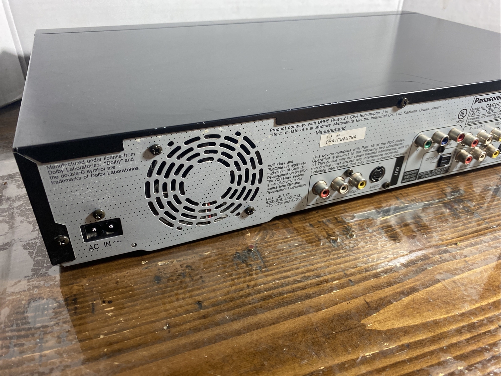 Panasonic DMRE55 DVD Video Recorder DVDRAM DVDR Progressive Scan NO