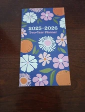 Floral 2025- 2026 Monthly Pocket Planner 64 Pages  3.3 x 6 in. 2 Year