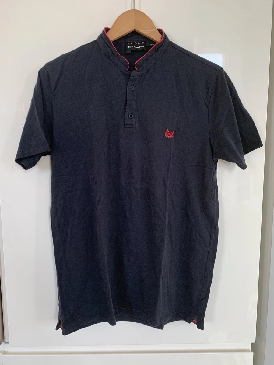 The Kooples Sport Navy Blue Fitted Polo Shirt Sz L eBay