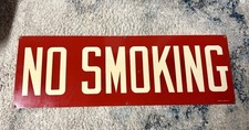Vintage Storehouse No Smoking Metal Porcelain Sign
