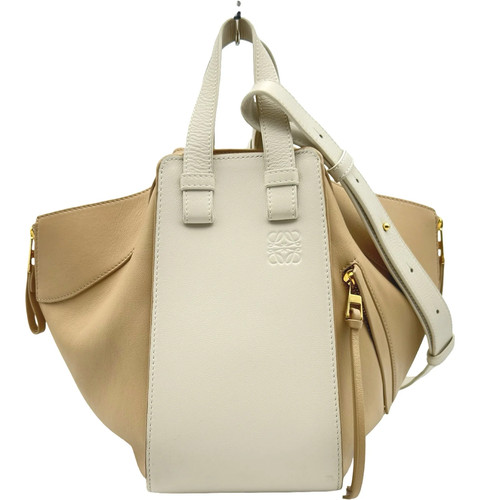 LOEWE Hammock Small Beige / White Calfskin Shoulder Bag A538S35X65 #OKB11961