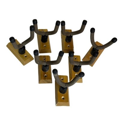 String Swing Wall Mount Guitar Hangers Lot of 7 Hardwood Guitar Keepers USA Made