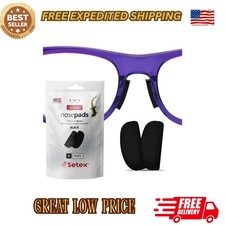 Setex Gecko Grip 1.8mm Thick Anti Slip Eyeglass Nose Pads, 5 Black Pair USA...