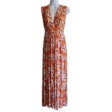 RACHEL PALLY Orange Floral Zahara Sleeveless Maternity Maxi Dress Women's XS