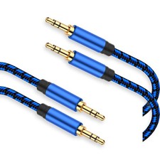 2 Pack Aux Cord 6.6 ft/2m - 3.5mm Audio Cable Aux Cable for Car,Nylon Braided...